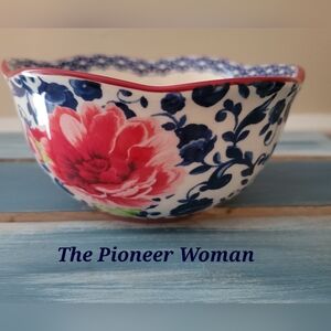 Pioneer Woman Floral Bowl and Cobalt Blue NWOT